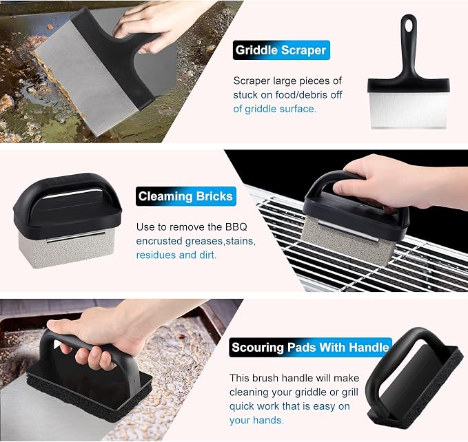 Blackstone Griddle Cleaning kit 16 Pcs, Heavy Duty Grill Cleaning Stone Bricks - Image 3