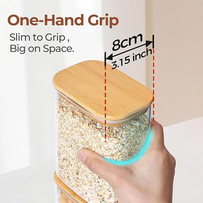 ComSaf 2 Qt Rectangle Glass Storage Containers - Image 4