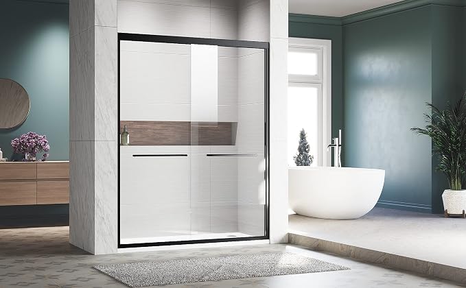 56-60" W x 72" H Adjustable Semi-Frameless Sliding Shower Door, Certified 3/8" - Image 2