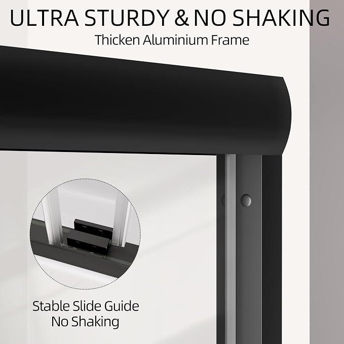 GETPRO Shower Door for Tub 56-60 in. W x 62 in. H Semi-Frameless Tub Door for - Image 5