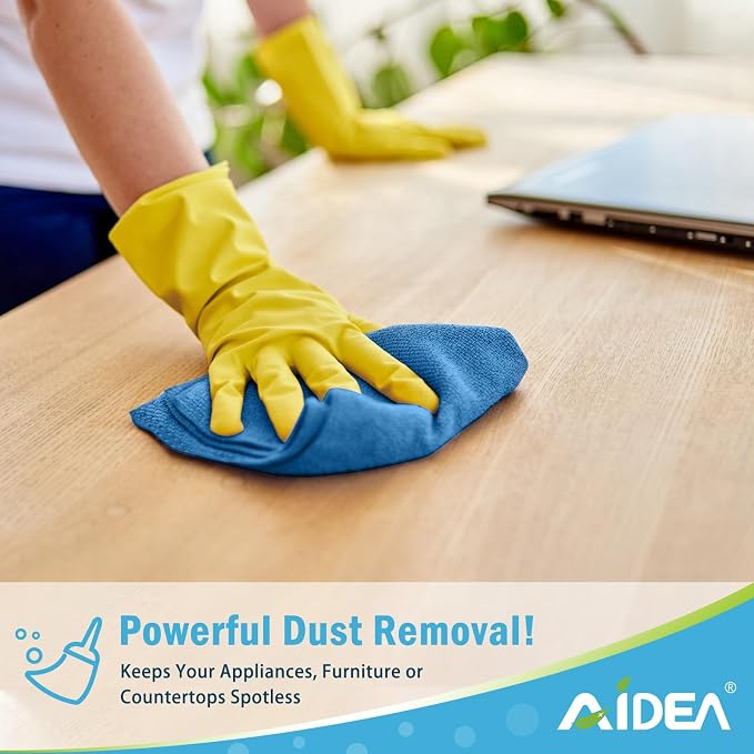 AIDEA Microfiber Cleaning Cloth, Absorbent Shop Rags, Microfiber Towels - Image 3