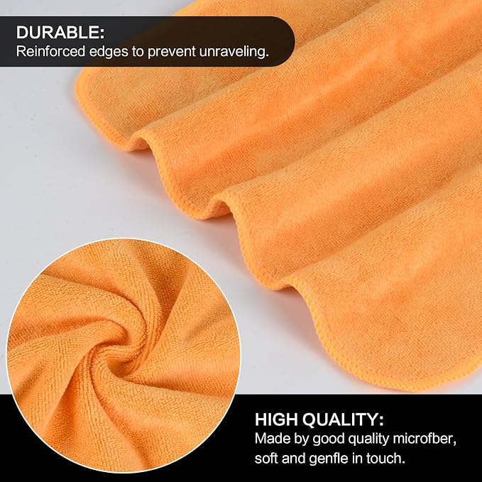 SINLAND Microfiber Facial Cloths Fast Drying Washcloth 12inch x 12inch - Image 3