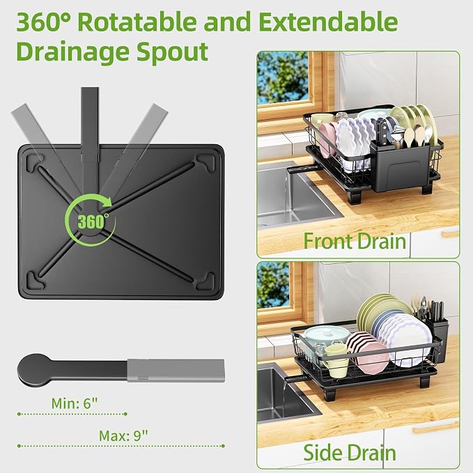 Dish Drying Rack with Drainboard - Image 2
