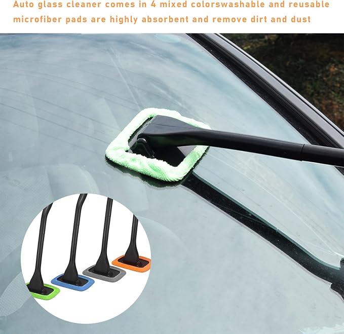 Car Windshield Cleaning Tool, Microfiber Window Cleaner - Image 5