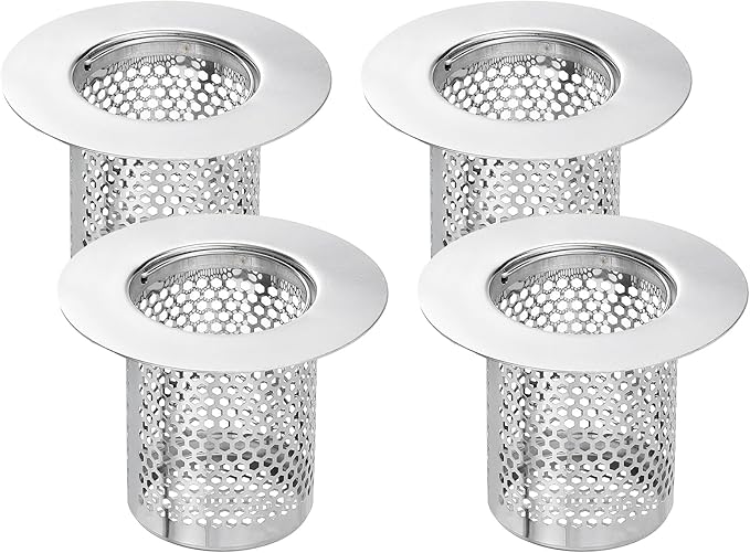 uxcell 4 Pack Shower Drain Strainer, Fit Hole Size from 1.5" to 2.6" by uxcell