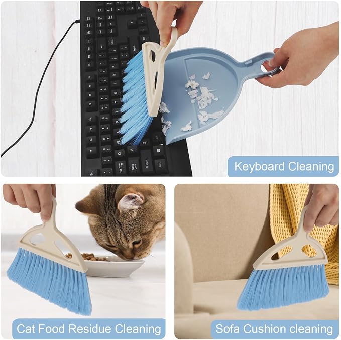 Mini Dustpan and Brush Set Portable Small Broom - Image 5