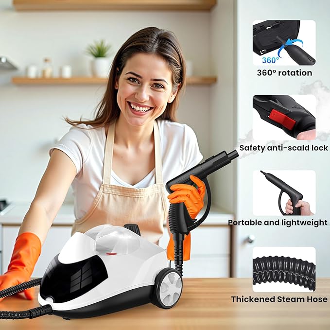 Steam Cleaner 1.5L Steamer for Cleaning Fast Heating 6-in-1 Multi-Surface - Image 6