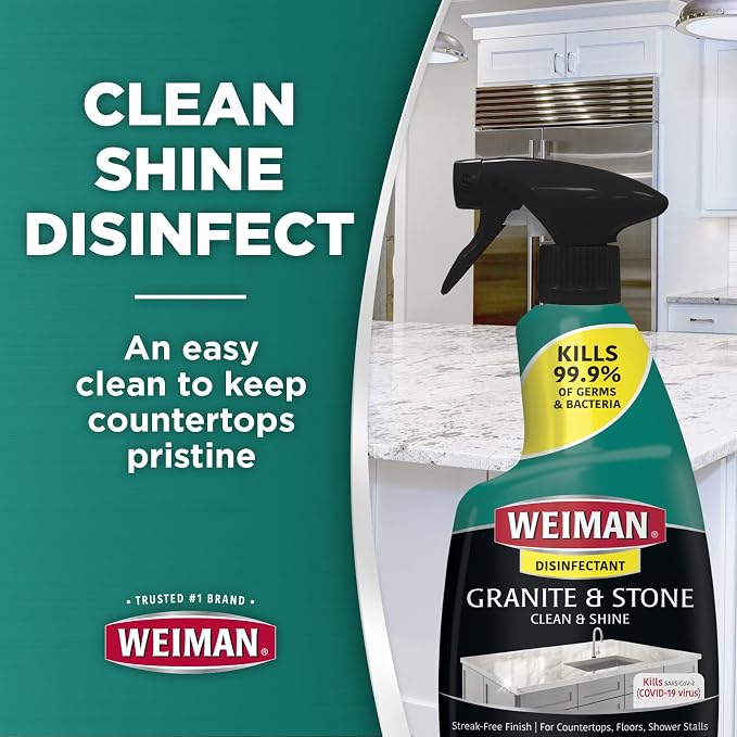 Weiman Disinfectant Granite Daily Clean & Shine Safely Clean Disinfect and - Image 2