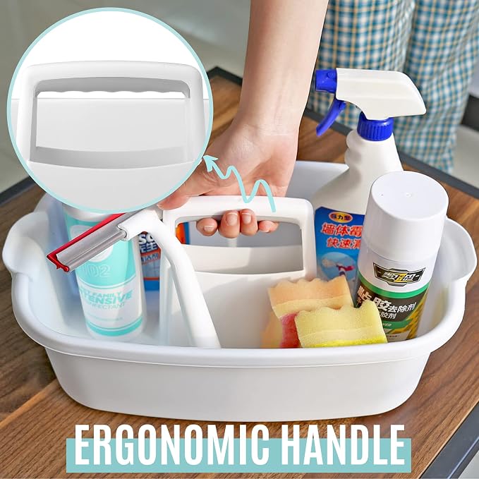 Cleaning Caddy Organizer with Handle, Cleaning Tool Storage Tote, 2 Pack - Image 6