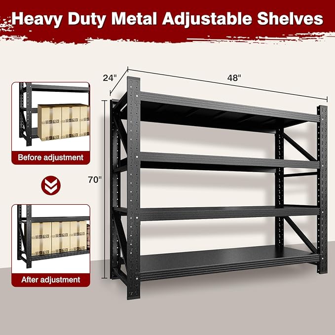5000LBS Metal Steel Storage Shelves - Image 2