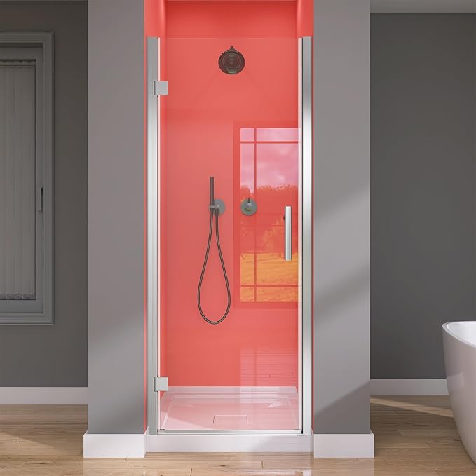 GETPRO Frameless Pivot Shower Door 32 in. W x 72 in. H Swing Single Small by GETPRODeluxeBathroomSolutionExpert