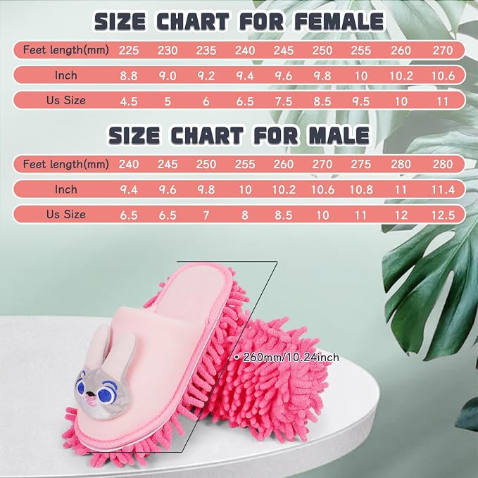 Liitrton Mop Slippers Cartoon Mop Shoes, Washable Microfiber Slippers - Image 4