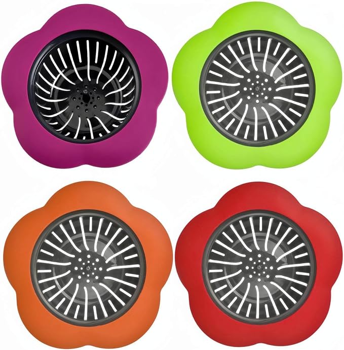Kitchen Sink Strainer, Large Wide Rim 4.5" Diameter Sink Drain Strainer by JIANYI