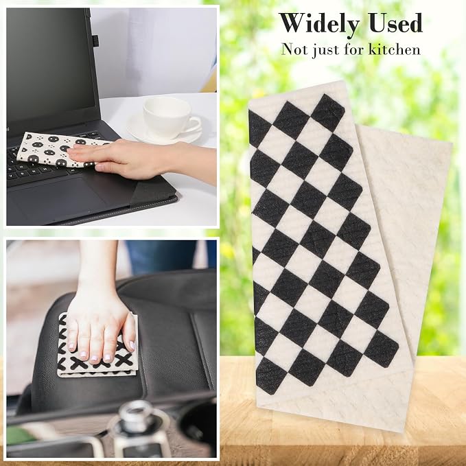 Lucomb 8 Pack Swedish Kitchen Dishcloths, Reusable Dish Cloth Paper Towels - Image 6
