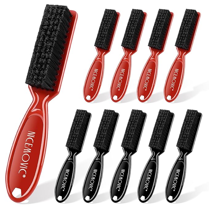 NICEMOVIC Barber Clipper Cleaning Brushes, Anti-Slip Handle Mini Brush Bulk Set by NICEMOVIC