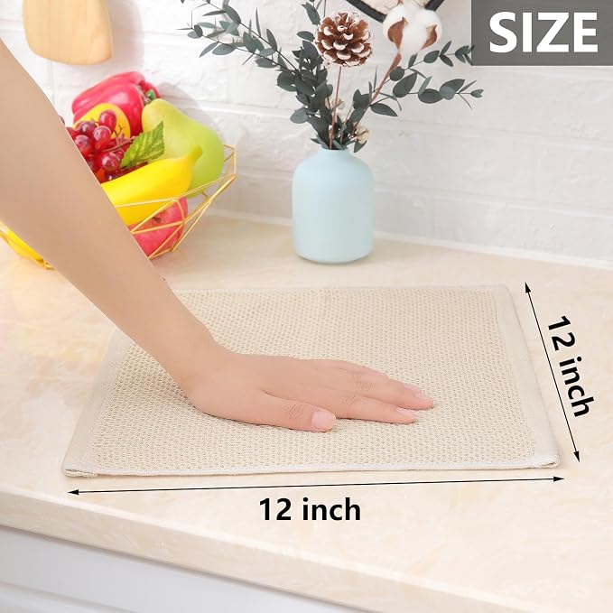 Homaxy 100% Cotton Waffle Weave Kitchen Dish Cloths, Quick Drying Dish Rags - Image 5