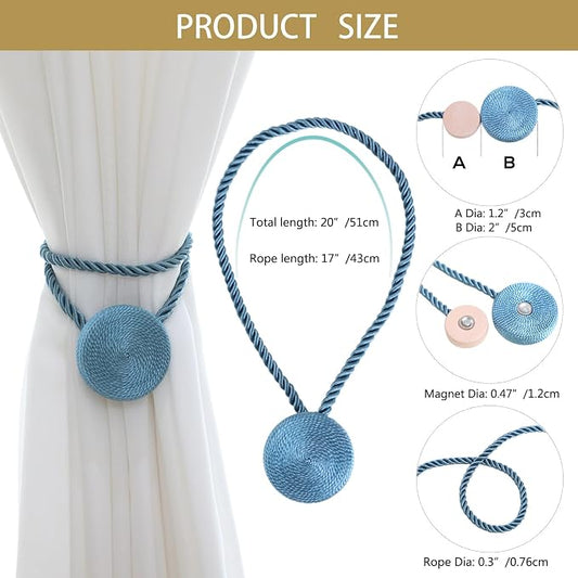 Magnetic Curtain Tiebacks - 12mm Magnetic Tie Backs - Image 2