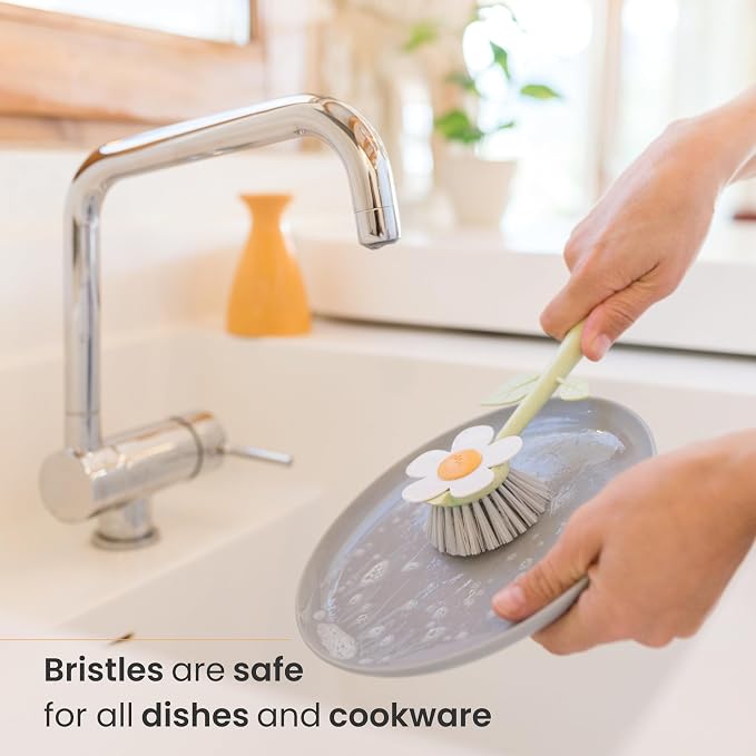 Vigar Florganic Daisy-Shaped Dish Brush - Image 4
