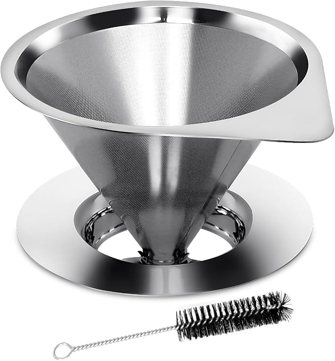 LHS Pour Over Coffee Dripper Reusable Coffee Filter Paperless Coffee Filter by LHS