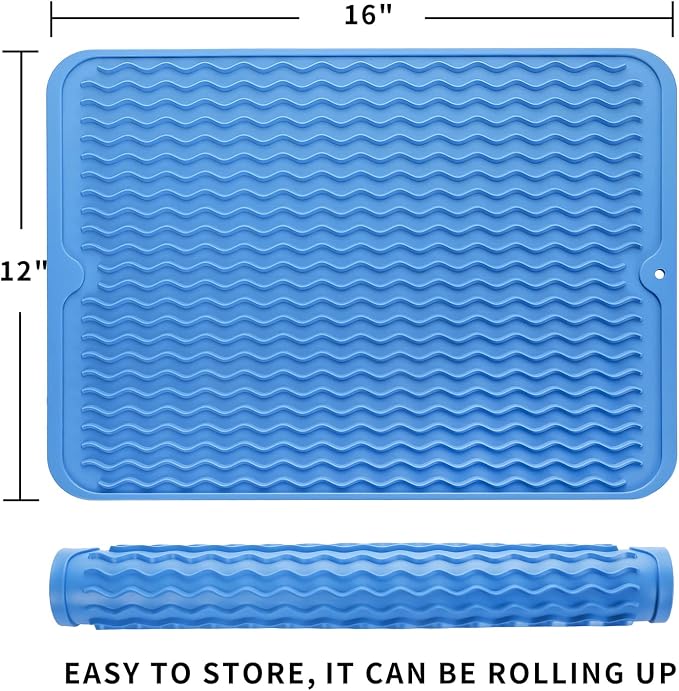 Silicone Dish Drying Mat for Multiple Usage, Easy clean, Eco-friendly, - Image 2