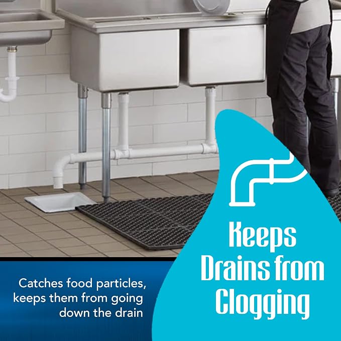 6.5-inch Floor Drain Cover Alternative, Square Sink Drain Basket - Image 6