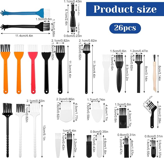 25 Pcs Mini Keyboard Cleaning Brushes Kit Electronic Dust Clean Brush Small - Image 2