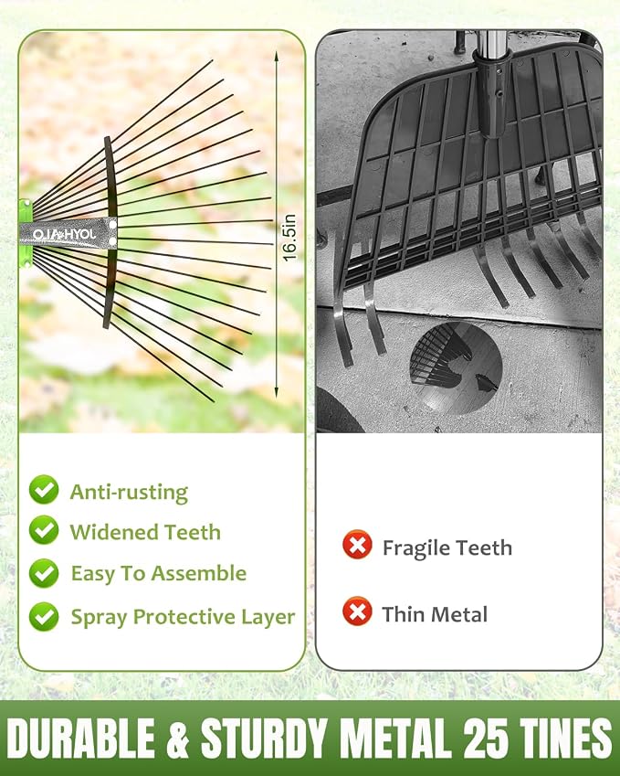 Joyhalo 63.4 Inch Rake for Leaves - Image 7