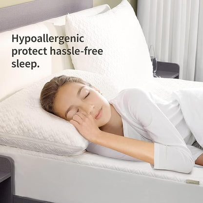 CoolShields Pillow Protector (4 Pack) King – Waterproof Zippered Pillow Covers, Hypoallergenic, Premium Pillowcase Encasement for Better Sleep