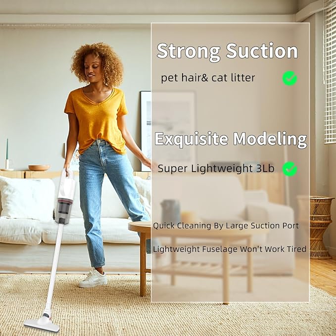 Cordless Vacuum Cleaner, Handheld Stick Small Lightweight Vacuum - Image 6