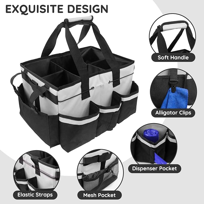 ZKOO Large Cleaning Caddy Bag - Image 3