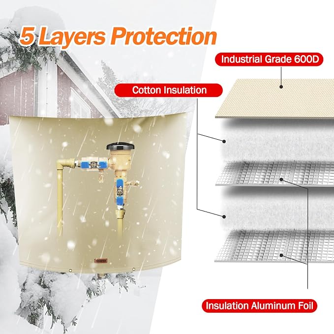 Backflow Preventer Pipe Insulation Cover - Image 5