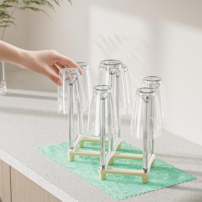 Marbrasse Retractable Cup Drying Rack, Drinking Glass and Sports Bottle Drainer - Image 4