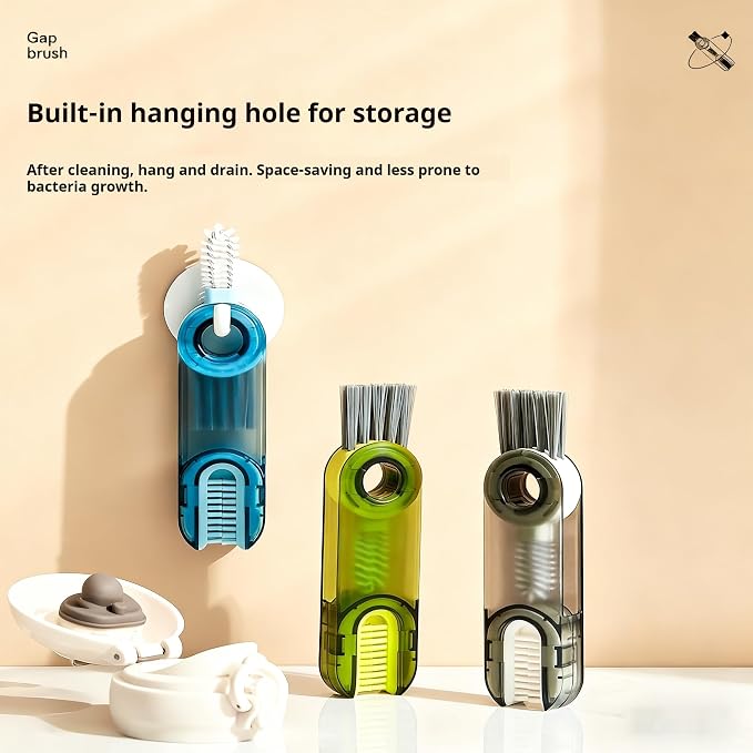 3-in-1 Cup Lid Cleaning Brush-Multifunctional Bottle Gap Cleaner Tool - Image 7