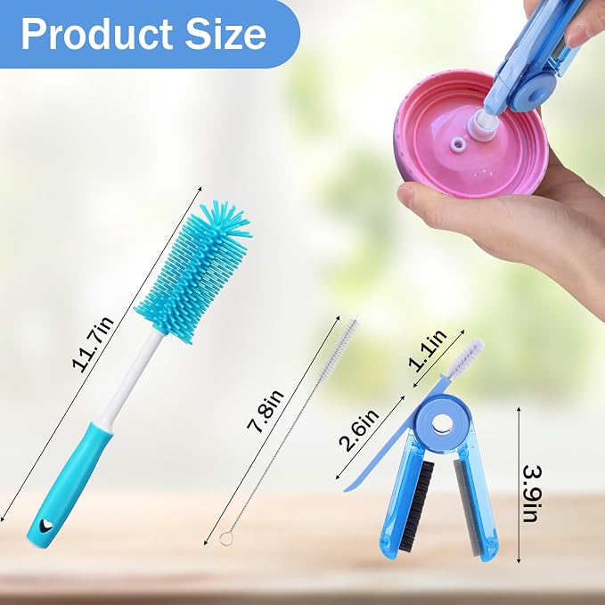 XANGNIER 3 PCS Water Bottle Cleaner Brush Set - Image 8