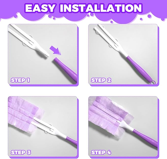 10PCS Duster Refills Folding Handles Set Compatible - Image 3