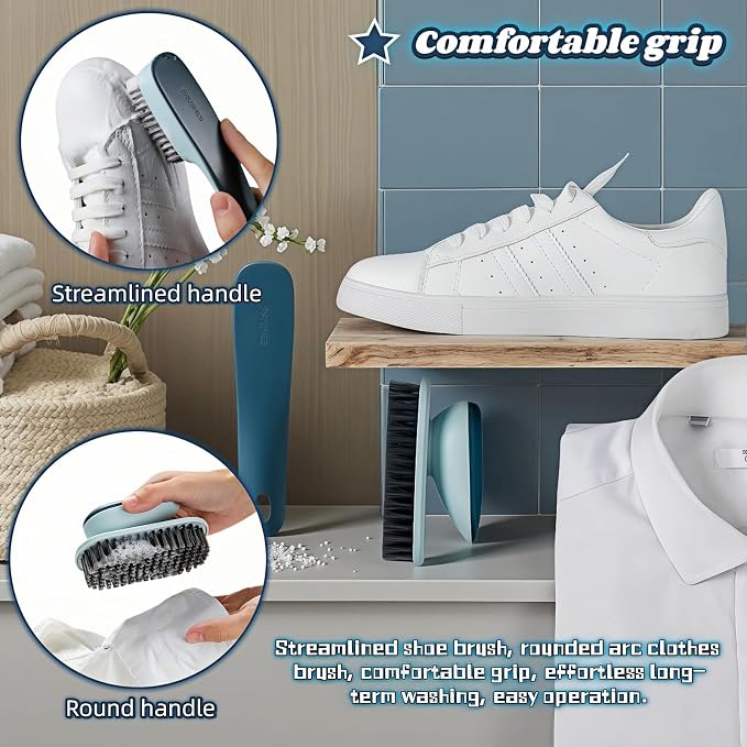Ergonomic Shoe & Clothing Brush Set - Image 9