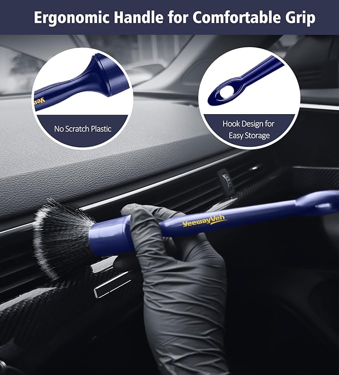 YeewayVeh Car Detailing Brush Set, Auto Interior Exterior Detail Brushes Car - Image 3