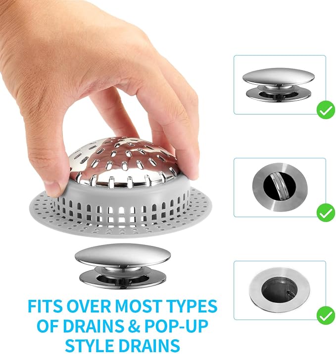 Shower Drain Hair Catcher, Shower Drain Cover, Bathtub Drain Hair Catcher - Image 3
