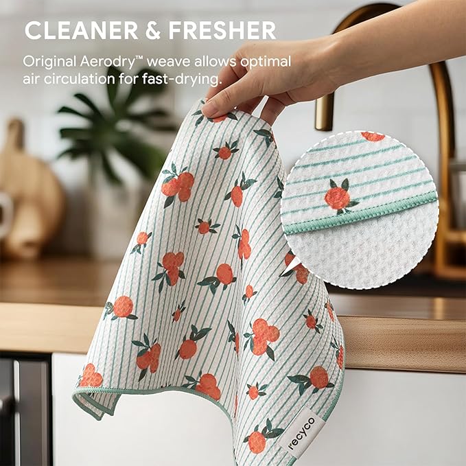 RECYCO Waffle Kitchen Towel Set of 2 - Image 5