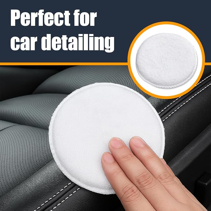 Car Microfiber Wax Applicator Pad, Soft Auto Buffing & Detail Cleaning Foam Pads - Image 4