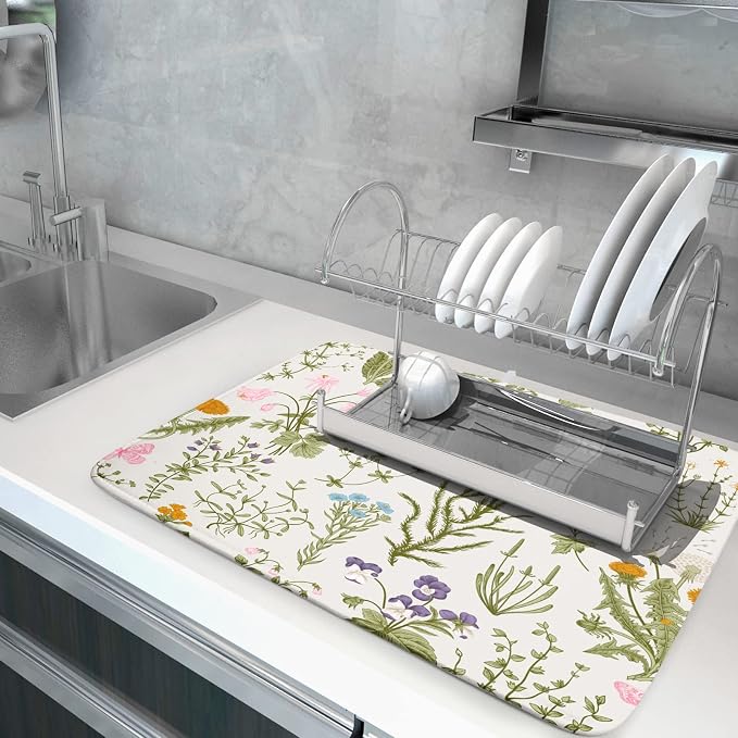 Wild Flowers Plant Dish Drying Mats - Image 5