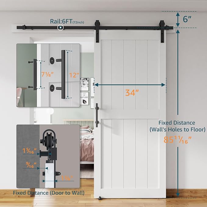 34''x84'' Sliding Barn Door - Image 2