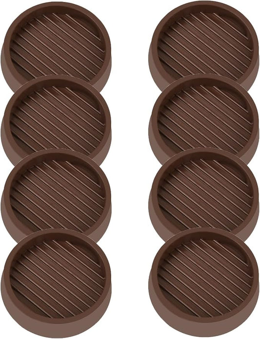 2X2 Round Rubber Caster Cups, Non Slip Furniture Pads, Anti-Slip Gripper by VOCOMO