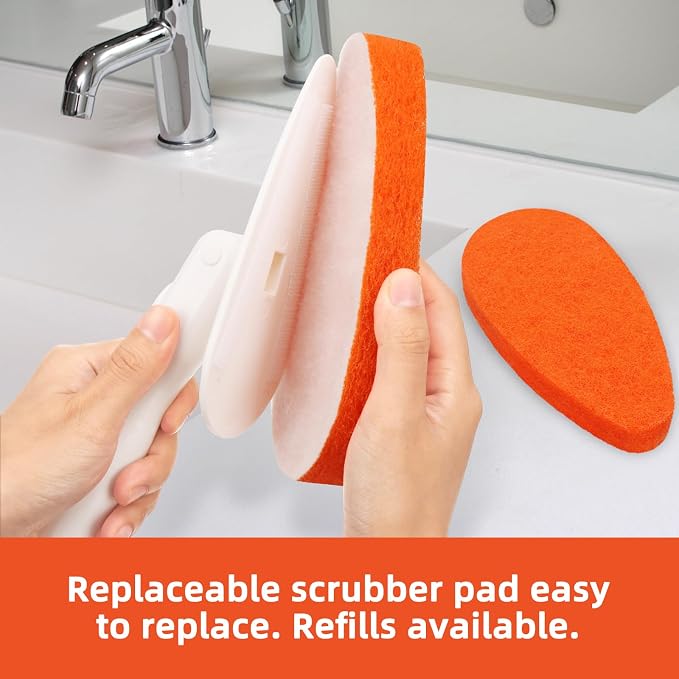 Qaestfy Bathtub Scrubber, Adjustable Long Handled Scrub Brush - Image 3