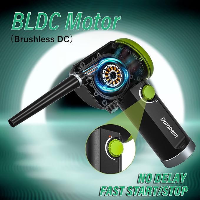 DOROBEEN Compressed Air Duster, Cordless Handheld Air Blower, Stepless Speed - Image 4