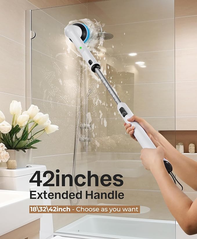 LyriFine Electric Spin Scrubber, New Full-Body IPX7 Waterproof Bathroom Cleaner - Image 3