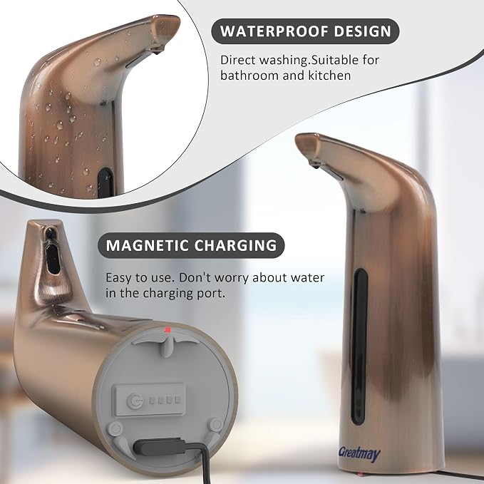 Convenient Automatic Soap Dispenser, 4 Adjustable Levels Touchless Hand - Image 4