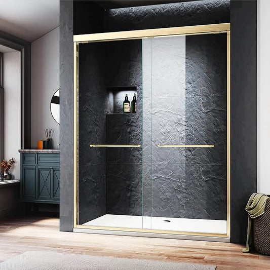 Shower Doors Glass Sliding 44-48 inch W x 72 inch H Bathroom Shower Enclosure by Glazenclos