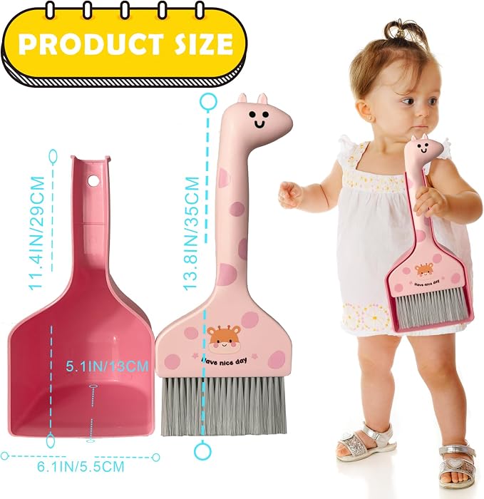 Small Broom with Dustpan Combo Set Cartoon Mini Broom and Dustpan Set Cute - Image 7
