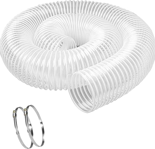 Heavy PVC Dust Collection Hose 5" x 10', Puncture Resistant PVC Dust Collection by Qucship